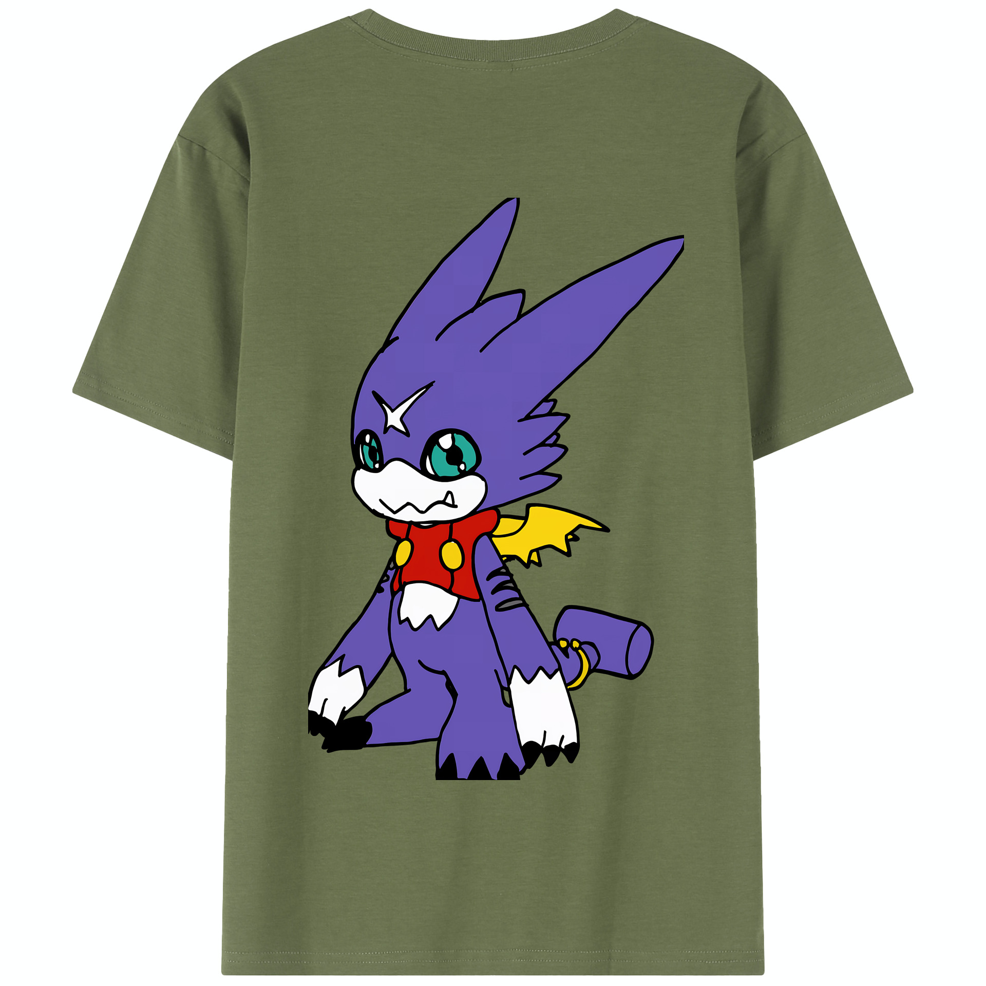（画像用） Digimon デジタルモンスター/デジモン 綿100％半袖Tシャツ（背面プリント）